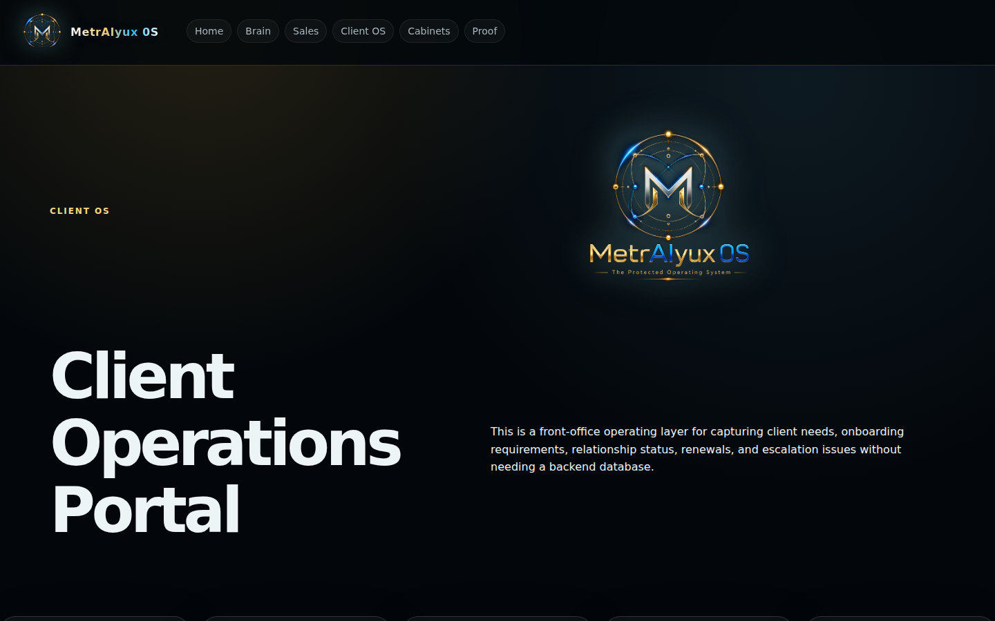 Live client OS surface screenshot